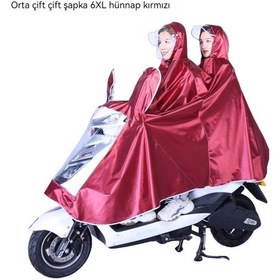 Resim Motosiklet Yağmurluk Panço Kalınlaşır Ve Yağmur Geçirmez Çift Erkek Ve Kadın Genel Panço Gri - Siyah 