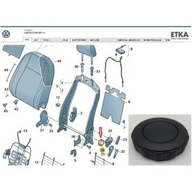 Resim Touran (2016 Ve Sonrası) Koltuk Ayar Kolu. Siyah, Ürün 