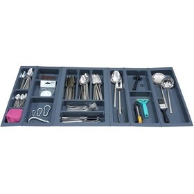 Resim Mutfak, Modüler Kaşıklık Seti, Antrasit, 94 x 48 cm (Enden-Boydan 3,5 cm Kesilebilir) 