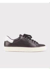 Resim Cabani Hakiki Deri Siyah Sneaker Bağcıklı Kadın Spor Ayakkabı Siyah 