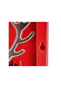 Resim Ahcetechelektrik Duvar Portmanto, 3 Kanca, Geyik Boynuzu, Kırmızı, Kırmızı 