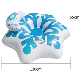 Resim Şişme Kar Kızağı, Karda Kayma Botu, Tutamaçlı Şişme Kayak Botu Çok Renkli 