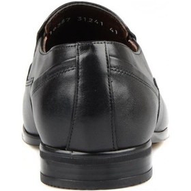 Resim Siyah Bağcıksız Kaymaz Taban Klasik Erkek Ayakkabı 