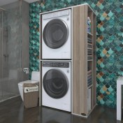 Resim Kenzlife çamaşır-kurutma makinesi dolabı demyan crd 180*090*60 banyo kapaksız arkalıksız 