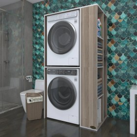 Resim Kenzlife çamaşır-kurutma makinesi dolabı demyan crd 180*090*60 banyo kapaksız arkalıksız 