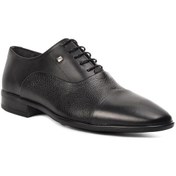 Resim Siyah Hakiki Deri Erkek Klasik Ayakkabı 