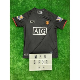 Resim Cristiano Ronaldo 2008 Manchester United Kısa Kol Siyah Renk Nostalji Forma / Retro Ronaldo Forma 