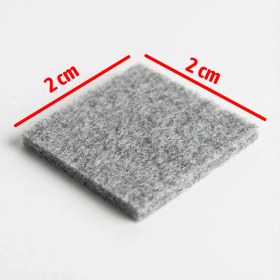 Resim Badem10 Zemin Koruyucu Keçe 20X20 mm Yapışkanlı (50'li Paket) Masa Sandalye Mobilya Koltuk Ayak Keçesi Kare 