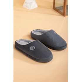 Resim Kışlık Erkek Visco Ortopedik Kaymaz Taban Ses Yapmayan Damat ve Bohça Ev Terliği 