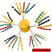 Resim Kauçuk Balıkçılık Şamandıra Durdurucu, 30-1 Şamandıra Durdurucu, Renkli Oval Balıkçılık Şamandıra Aralayıcı Fasulye Şamandıra Konumlandırma için, Boyut S/M/L 