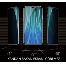 Resim Samsung Uyumlu A03 / A03s Hayalet Ekran Koruyucu Privacy Gizlilik Filitreli Tam Kaplayan Kırılmaz Cam 