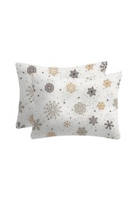 Resim %100 Pamuklu Flanel Kumaşından Yastık Kılıfı 50x70 2 Adet Kahverengi 