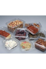 Resim Merpak Ambalaj Plastik Sızdırmaz Kapaklı Kase 2000 gr X 50'li Düz Kapaklı Saklama Kabı 