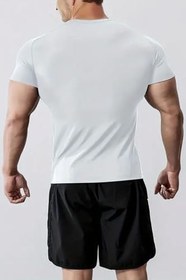 Resim Ghassy Co. Erkek Nem Emici Hızlı Kuruyan Renk Solmayan Atletik Teknik Fitness Spor T-shirt 