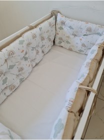 Resim babynestdunyasi 70x130 Çift Yönlü Beşik Kenar Koruma Yılan Yastık 