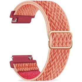 Resim Gaojunshop01 22mm Dalgalı Nilon Kayış Berry Kırmızı Saat Bilek Bandı Moda Dayanıklı 