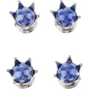 Resim Cuticate Temiz Elmas Bling 4 Parçalı Lastik Tekerlek - Mavi (Yurt Dışından) 