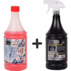 Resim Dtx Kimya Oto Kalorifer ve Petek Temizleme (Solventli) 1lt & Oto Motor Lastik Parlatıcı 500 ml 