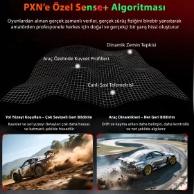 Resim Pxn Vd6 Direct Drive Sim Racing Seti – 6nm Direct Drive Servo Motor, W Ds R2 Direksiyon, Hall Effect 2 Pedal, Masa Kelepçesi – Pc Windows 7–11 