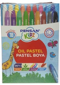 Resim Pensan Kidz Karton Kutulu Pastel Boya 18 Renk Set Çok Renkli 