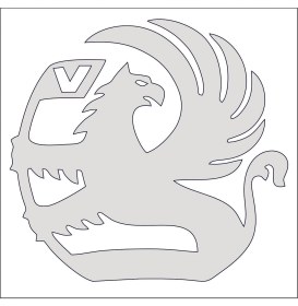 Resim Sticker Fabrikası Vauxhall Ejderha Bayrak Kartal Hayvan Sticker 00881 