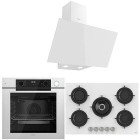 Resim Ferre Steam Plus 75 Serisi QEP64CB-RS036-D078 3lü Cam Ankastre Set 