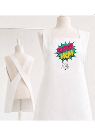 Resim Bk Gift Kişiye Özel Anneler Günü Tasarımlı Çapraz Askılı Beyaz Mutfak Önlüğü - 2, Aşçı Önlüğü, Şef Önlüğü, Anneye Hediye Kobitmeyencom35925 Bk Gift Renkli 