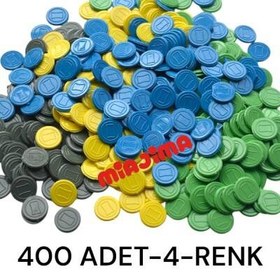 Resim Oyun Piyonu Plastik Sayı Sayma Pulu Oyun Taşı Oyun Pulu 400 Adet Karışık 