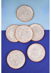 Resim Tabak Evi Porselen Spotty Pasta Tabağı 19,50cm Sp1 6 Kişilik 6 Parça Çok Renkli 