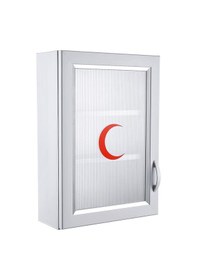 Resim Omnipazar Clk-159 Pvc İlk Yardım Ecza Dolabı 3 Raflı Kapaklı Beyaz Beyaz 