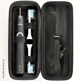 Resim Oral-B & Philips Modelleri için Dayanıklı EVA Diş Fırçası Seyahat Kılıfı (Pro 1000, 2000, 3000, 3500, 1500, 4100, 5100) - Aksesuarlar için File Cebi ile Kompakt & Taşınabilir, Siyah - Ev, Ofis & Yolda Kullanım için İdeal 