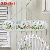 Resim 2D Düz, Çekici Kuş ve Çiçek Ahşap Hoşgeldiniz İşareti - Rustik Yeşil, Duvara Monte İç Mekan Dekoru, Kapı veya Düğün için Renkli Kuşlar ve Çiçek Desenleri, Yapay Ahşap Malzeme, Elektrik Gerektirmez, Ön Kapı Hoşgeldiniz İşareti, 2D Düz 