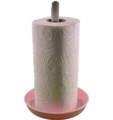 Resim Tezgahüstü Havluluk Özel Y Tasarım Plastik Kağıt Havlu Askısı Pembe 