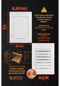 Resim Menfez Banyo, Tuvalet - Wc Havalandırma Menfezi Plastik Beyaz Ölçü Seçenekli 