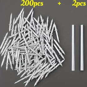 Resim 101/202 adet Çift Başlıklı Gizli Çiviler, Paslanmaz ve Dayanıklı, Kılıflarla Donatılmış, Kickboardlar, Ahşap Panolar, Gardıroplar vb. gibi çeşitli amaçlar için uygun 