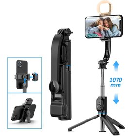 Resim C01s Çok Amaçlı Işıklı Selfie Çubuğu Masa Üstü Tripod Kumandalı S 