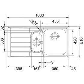 Resim Franke Eviye Neptün Nex 651 Ino x Sağ Damlalıklı 