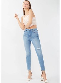 Resim Kadın Mavi Süper Skinny Fit Jean Pantolon 001 