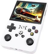Resim Taşınabilir Oyun Konsolu, el Oyun Konsolu 4 inç Ekran Küçük Hafıza kartı Ile 18000+ Oyun, RK3326 çipi, 4000mAh Pil, çok yönlü Oyun Seçenekleri, Uzun Pil ömrü (128GB) 