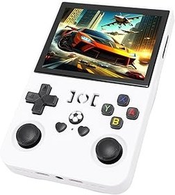 Resim Taşınabilir Oyun Konsolu, el Oyun Konsolu 4 inç Ekran Küçük Hafıza kartı Ile 18000+ Oyun, RK3326 çipi, 4000mAh Pil, çok yönlü Oyun Seçenekleri, Uzun Pil ömrü (128GB) 
