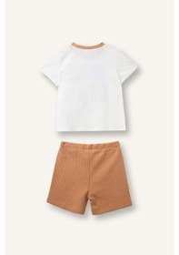 Resim Defacto Hayvan Desenli 2li Pijama Takımı Erkek Bebek H5395a526hsog135 Turuncu-og135 