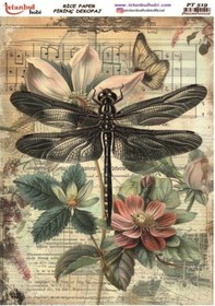 Resim Pirinç Dekopaj Kağıdı 30x42cm Pt-519 Yusufcuk Çiçek 