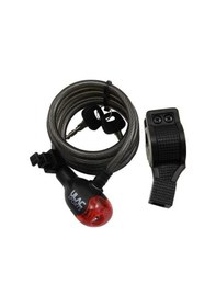 Resim Ulac Pulsar Neo Flash Anahtarlı Sipral Kilit Işıklı (1500mm/8mm) Siyah 