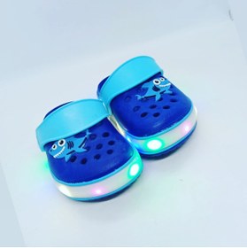 Resim AkınalBella Erkek Çocuk Mavi Işıklı Taban Crocs Terlik 