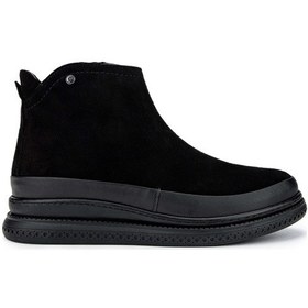 Resim Tamer Tanca Kadın Hakiki Deri Siyah Süet Casual Bot 599 23005-1 Bn Bot Sk24-25 Sıyah Suet Siyah Süet 