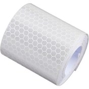 Resim Beyaz Mükemmel Kendinden Yapışkanlı Dekoratif Kullanımı Kolay Araba Plakası Yansıtıcı Uyarı Emniyet Bandı Araç Malzemeleri 