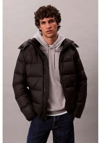 Resim Calvin Klein Jeans Uzun Kollu Çıkarılabilir Kapüşonlu Şişme Erkek Mont Lv04rc518g-ub1 Siyah 