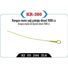 Resim Kr-380 - Yağ Çubuğu Clıo Kangoo Megane Iı / Logan 1.5 Dcı 