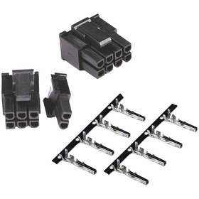 Resim PCI-e 8 pin dişi (6+2 pin) Power Konnektör Seti (4.20 mm) 