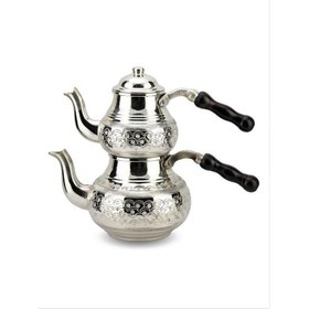 Resim Kalın Keski Çiçek İşleme Küçük Topak Bakır Çaydanlık Bakır 